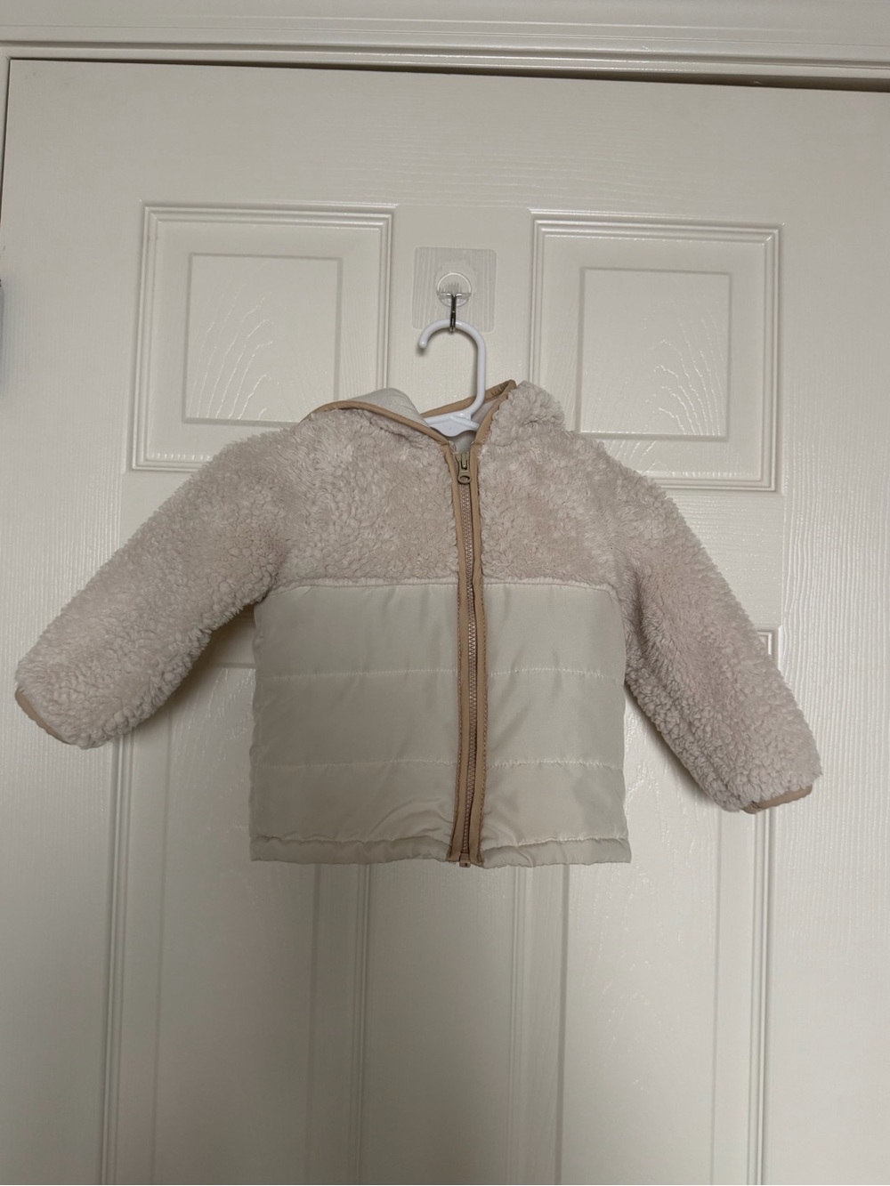 Carter's Cream Sherpa & Puffer Hooded Jacket